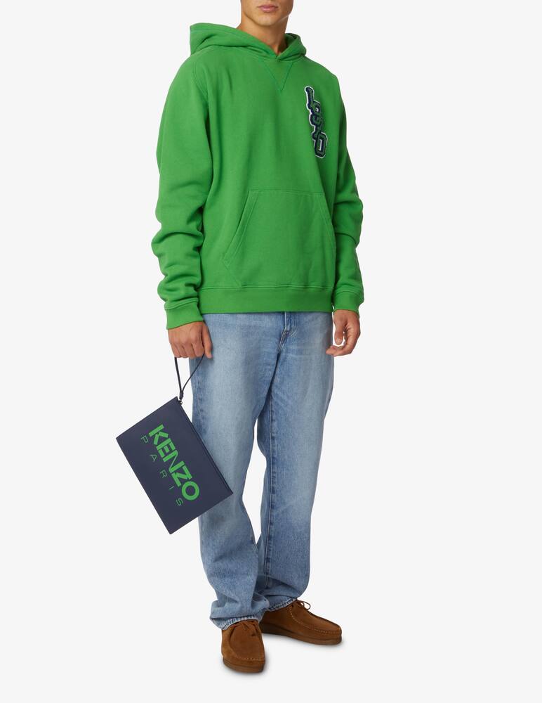 rinascente Kenzo Logo leather clutch - Blue