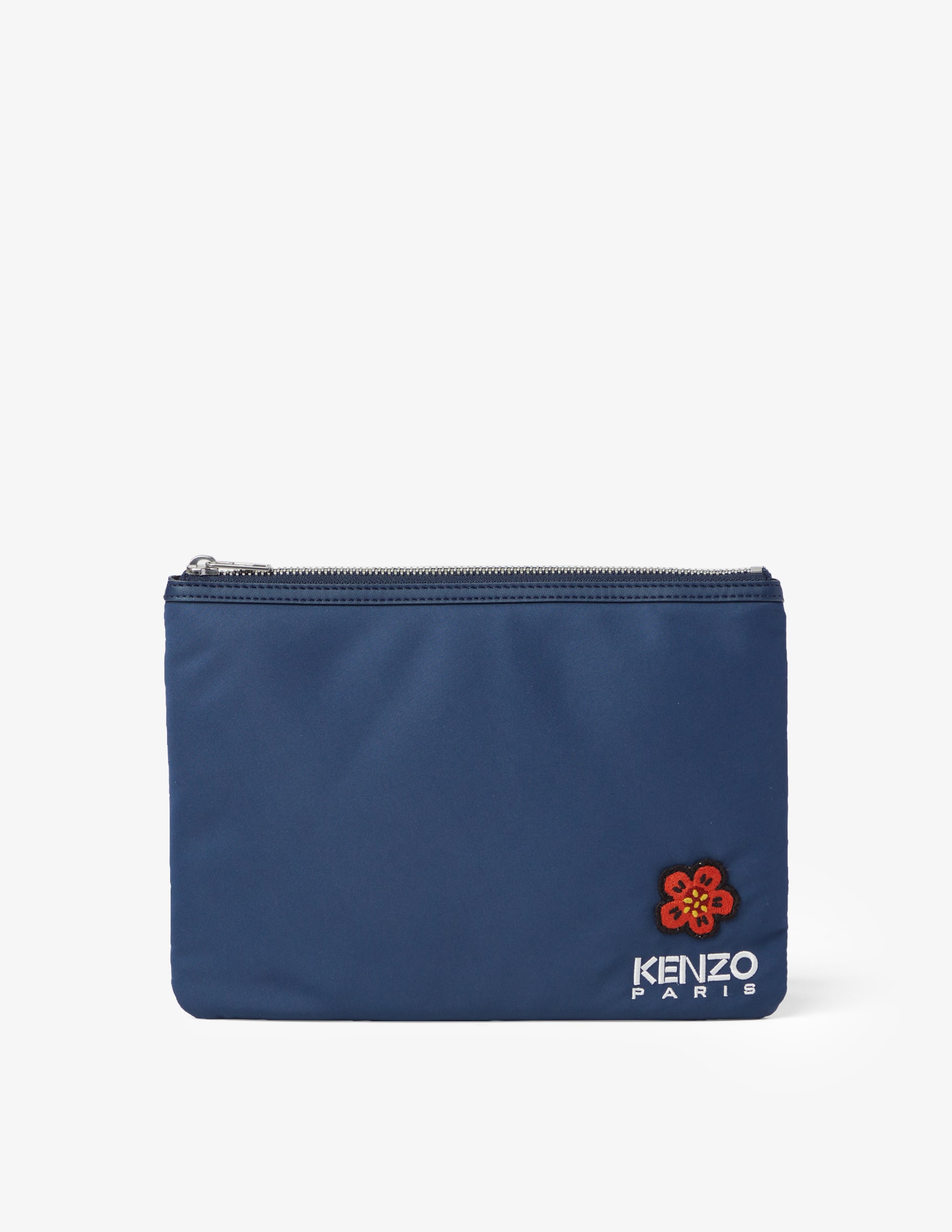 Kenzo Clutch nylon strap crest poppy Blue Rinascente.it