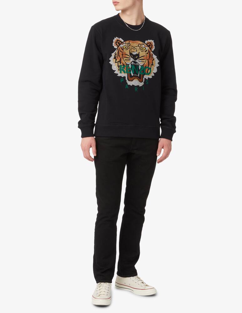rinascente Kenzo Felpa girocollo multi color tigre icon - Nero