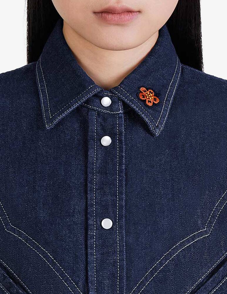 rinascente Kenzo Shirt in denim pocket in front - Blue