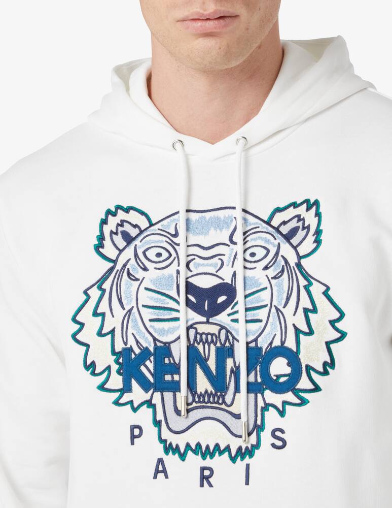 rinascente Kenzo Tiger icon hoodie - White