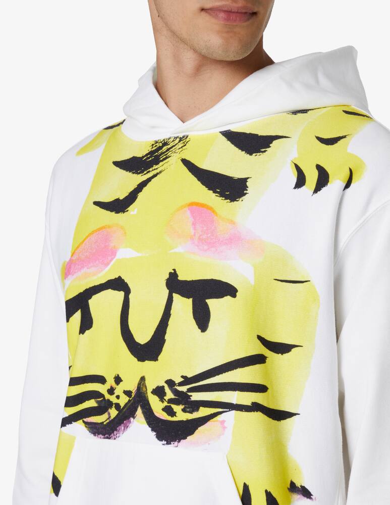 rinascente Kenzo Tiger printed hoodie - White