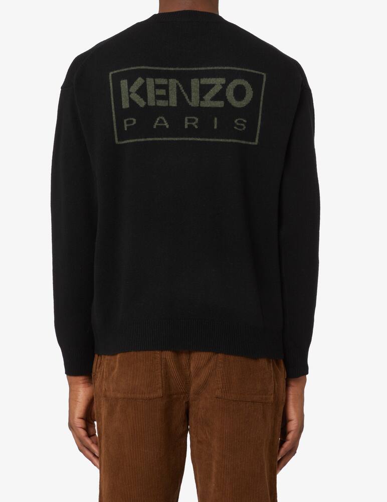 rinascente Kenzo Maglia girocollo in lana con logo sul retro - Nero