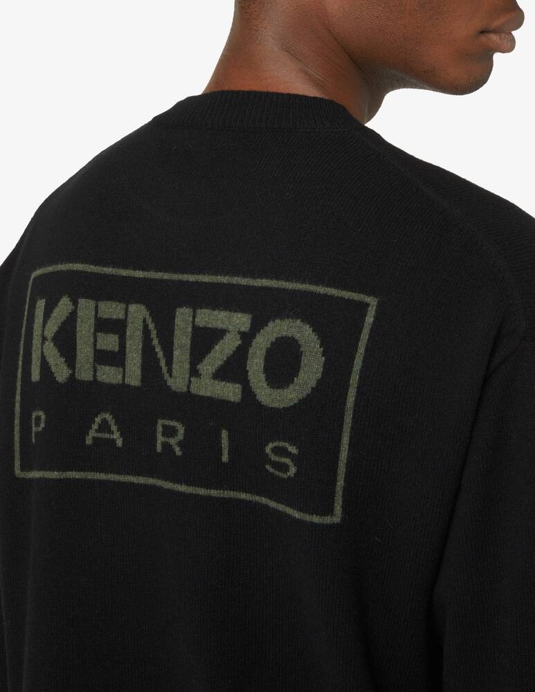 rinascente Kenzo Maglia girocollo in lana con logo sul retro - Nero