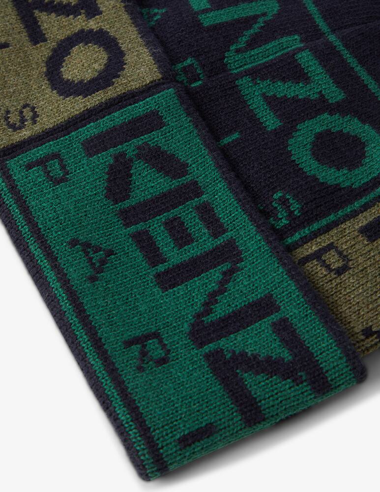 rinascente Kenzo Berretto in cotone e lana con logo - Verde