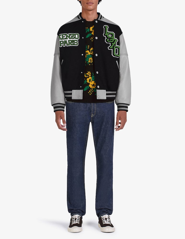 rinascente Kenzo 1970 back tiger varsity jacket - Black