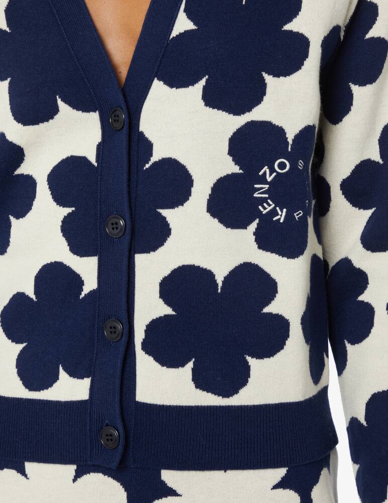 Kenzo Cardigan Macro Flower - Blu - immagine 4 Kenzo Cardigan Macro Flower - Blu - immagine 4