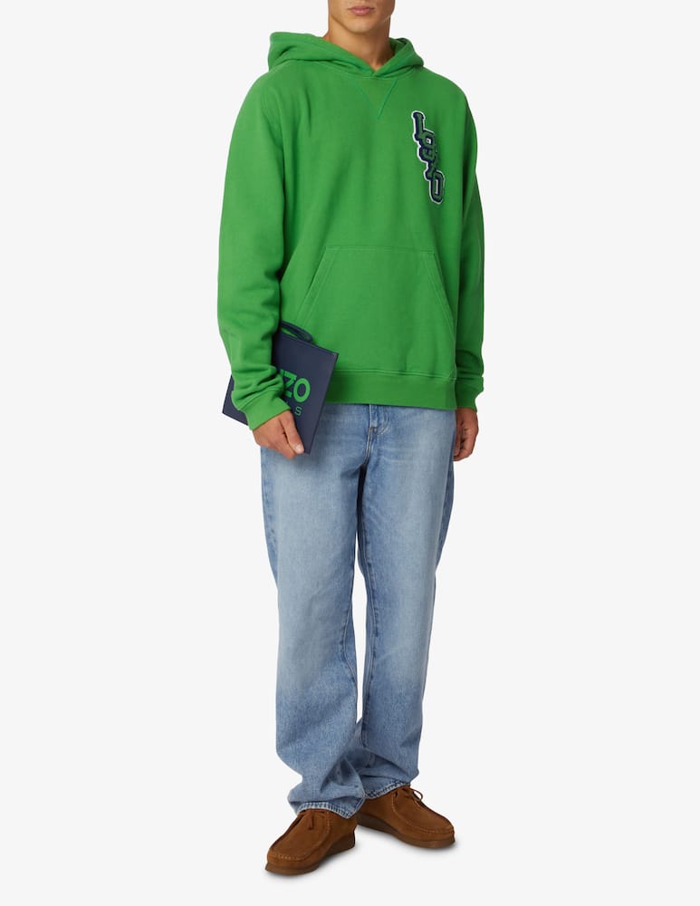 rinascente Kenzo Felpa con cappuccio canguro tigre back - Verde