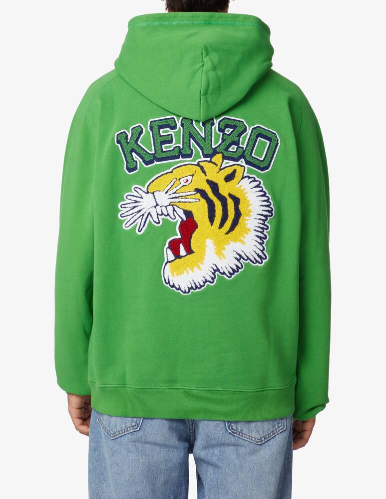 rinascente Kenzo Felpa con cappuccio canguro tigre back - Verde