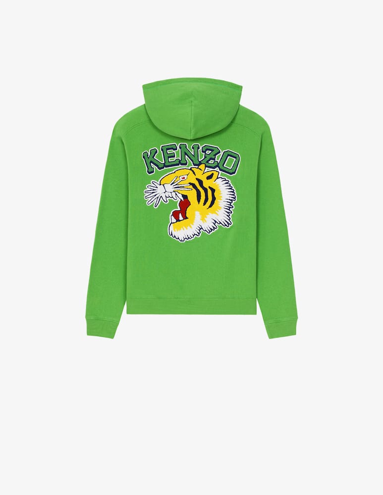 rinascente Kenzo Felpa con cappuccio canguro tigre back - Verde