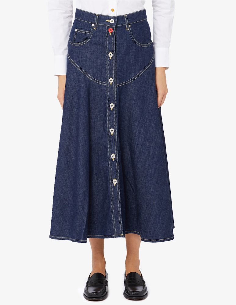 Kenzo Midi denim skirt - picture 1 Kenzo Midi denim skirt - picture 1