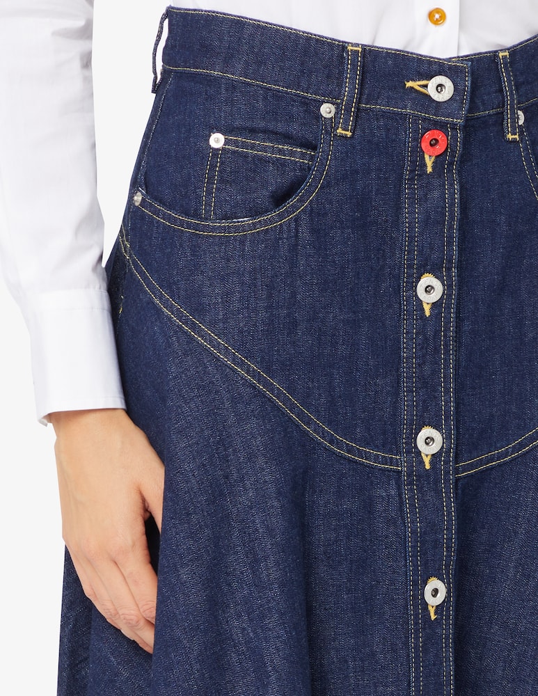 Kenzo Midi denim skirt - picture 4 Kenzo Midi denim skirt - picture 4