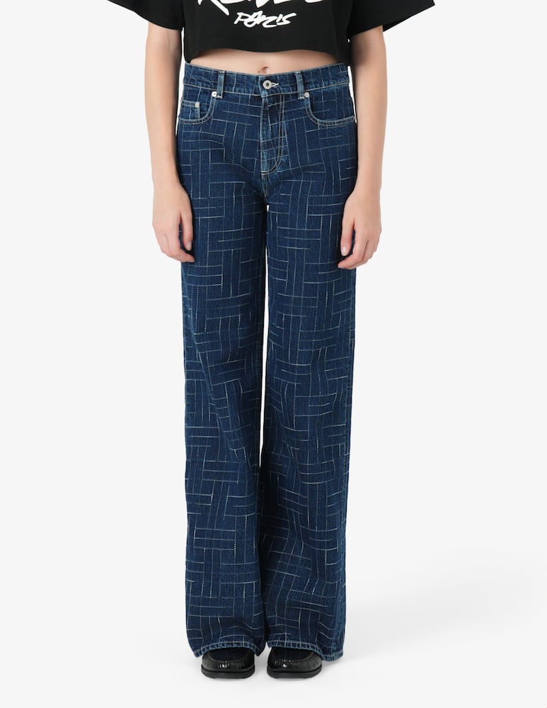 Kenzo Weave ayame wide-leg jeans - picture 1