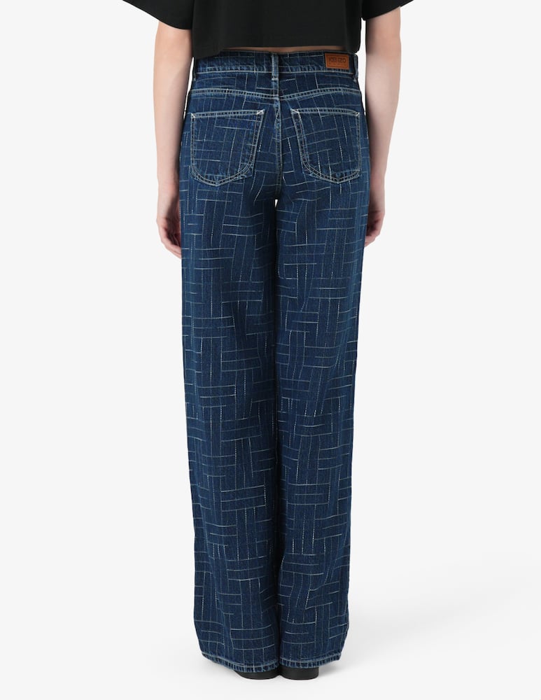 Kenzo Weave ayame wide-leg jeans - picture 3