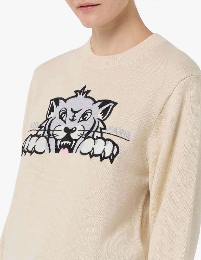 Kenzo Maglione in misto lana Happy Tiger - immagine 4 Kenzo Maglione in misto lana Happy Tiger - immagine 4