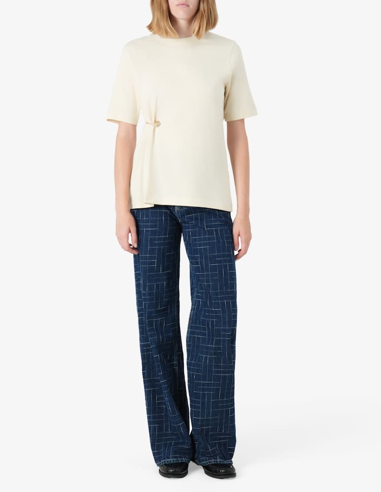 Kenzo T-shirt drappeggio con spilla boke - immagine 2 Kenzo T-shirt drappeggio con spilla boke - immagine 2