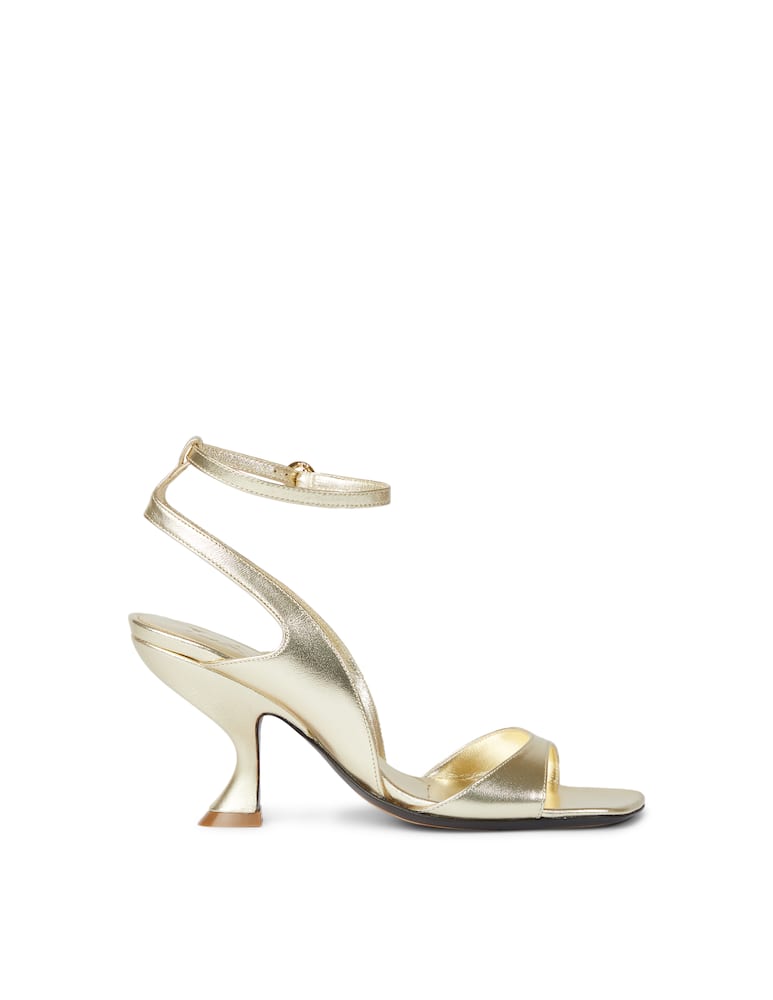 Lanvin Sandals with comma heels in metal - picture 1 Lanvin Sandals with comma heels in metal - picture 1
