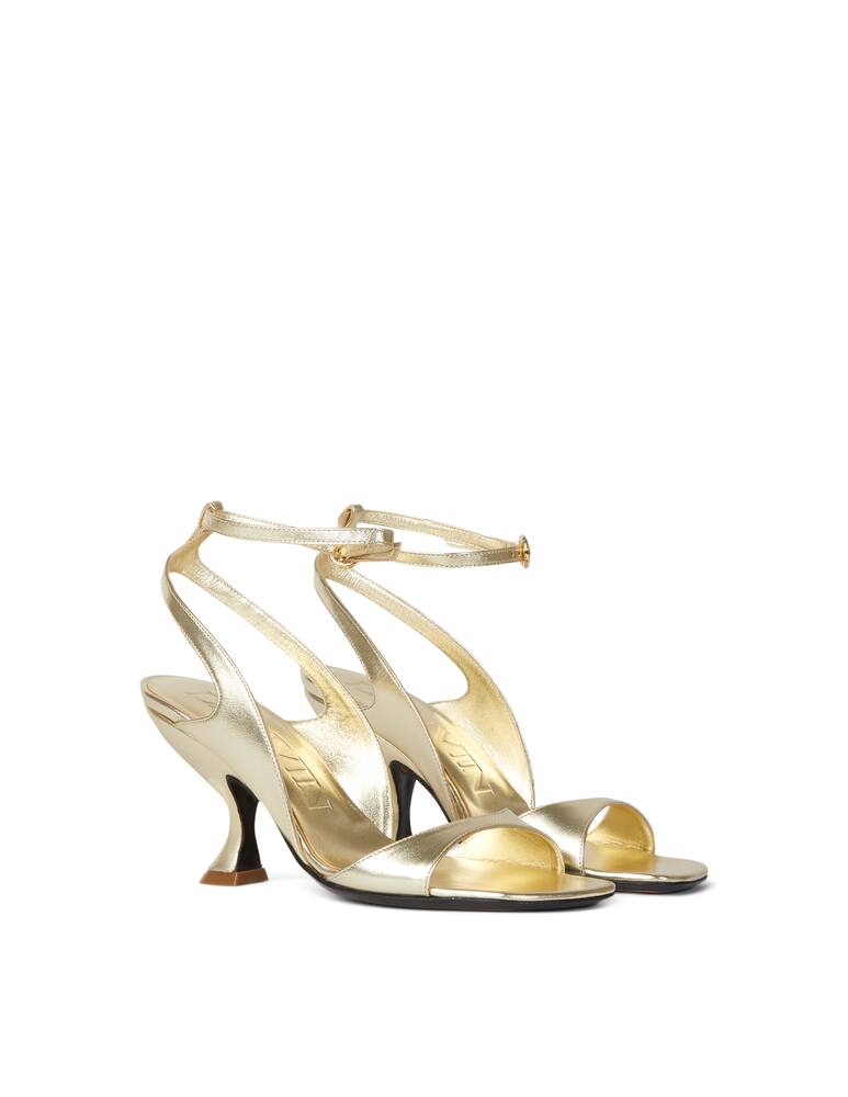 Lanvin Sandals with comma heels in metal - picture 2 Lanvin Sandals with comma heels in metal - picture 2