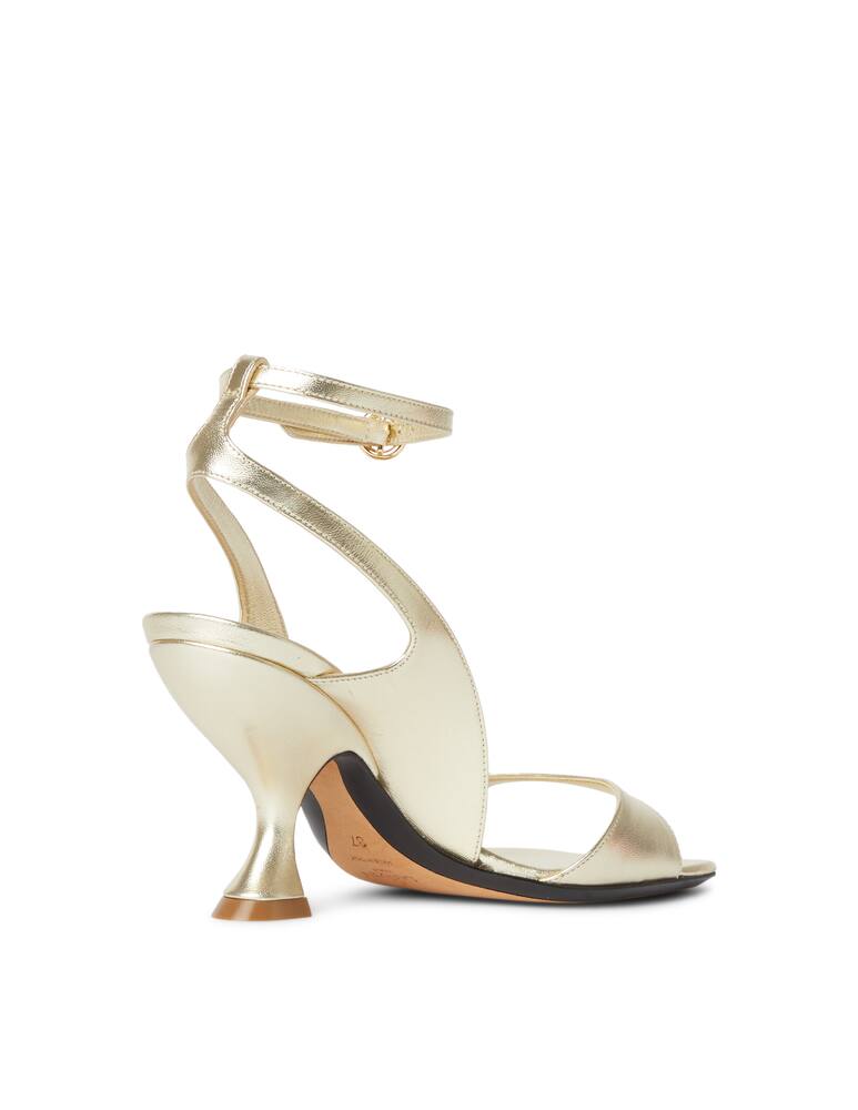 Lanvin Sandals with comma heels in metal - picture 4 Lanvin Sandals with comma heels in metal - picture 4