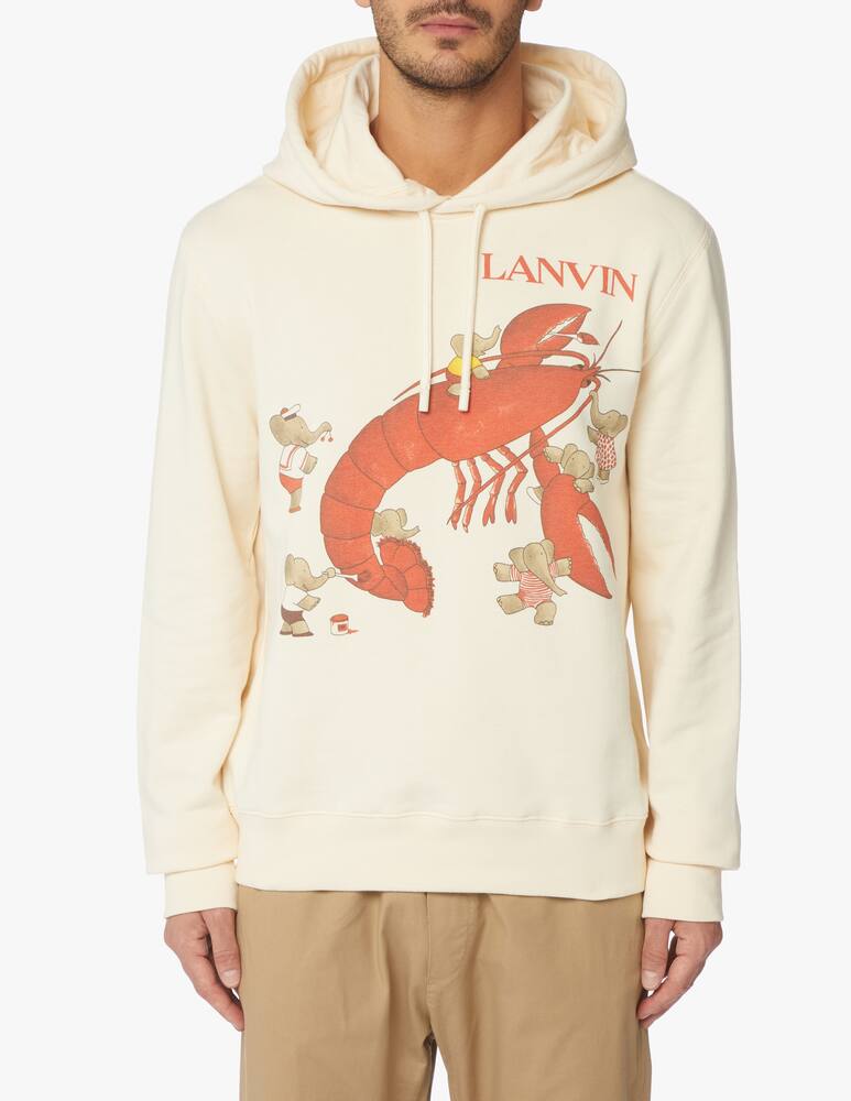 rinascente Lanvin Felpa con cappuccio stampa babar