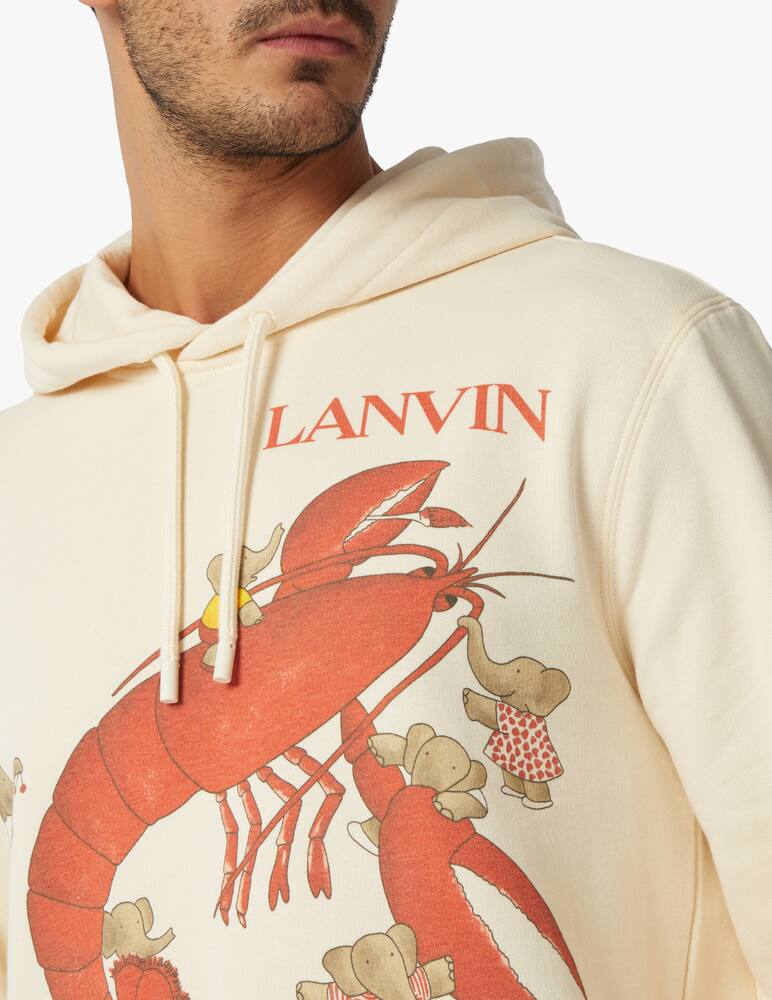 rinascente Lanvin Felpa con cappuccio stampa babar