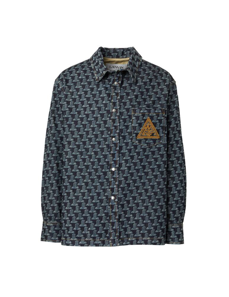 rinascente Lanvin Camicia di jeans stampata - blu