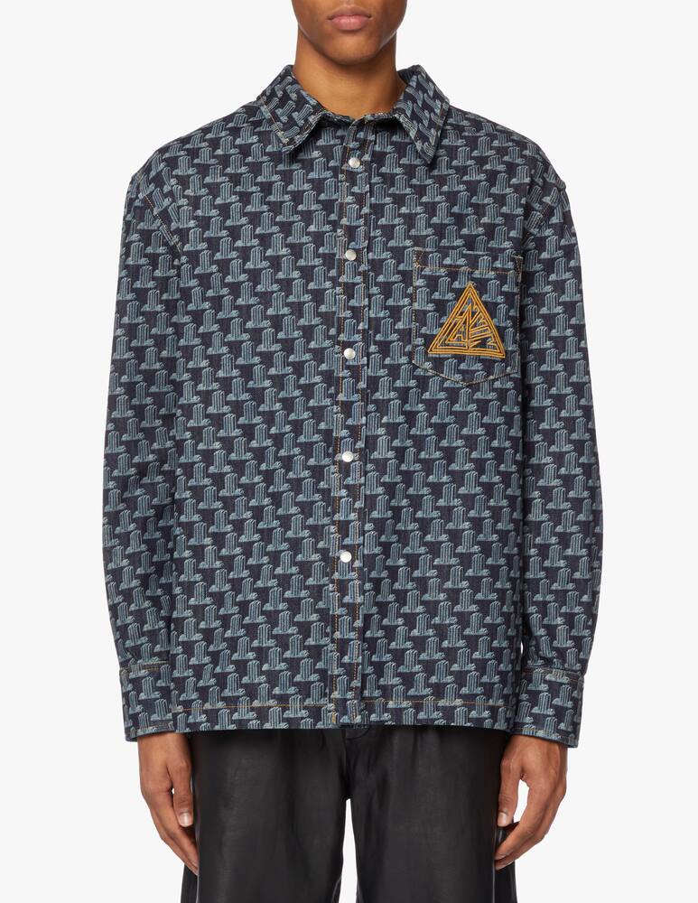 rinascente Lanvin Camicia di jeans stampata - blu