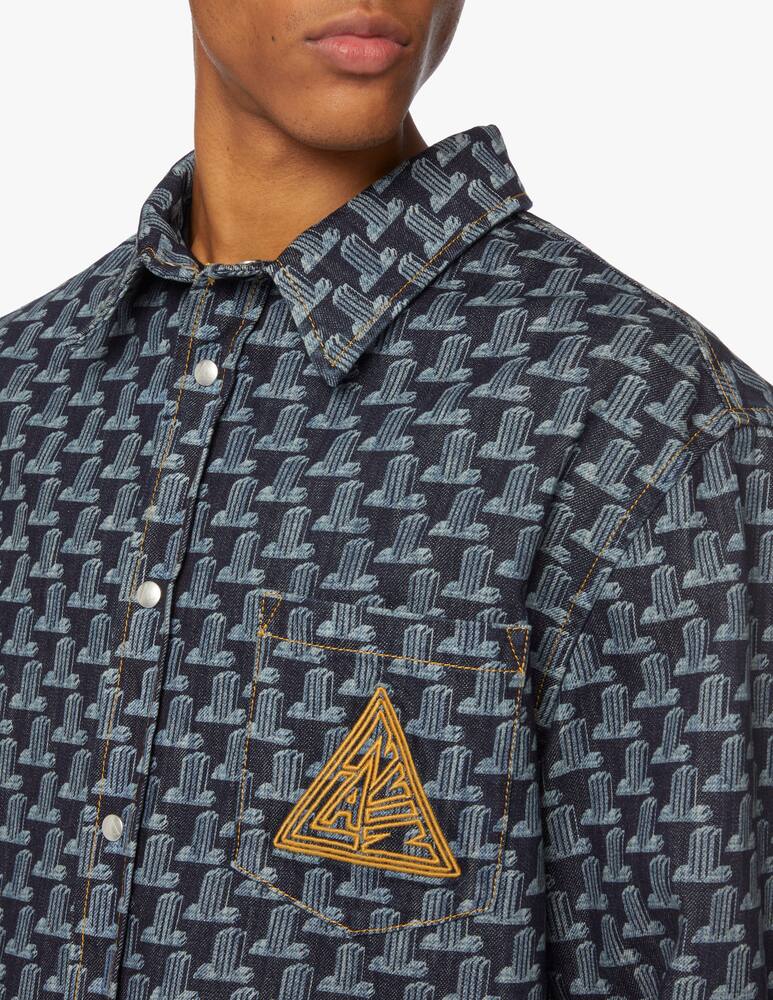 rinascente Lanvin Camicia di jeans stampata - blu