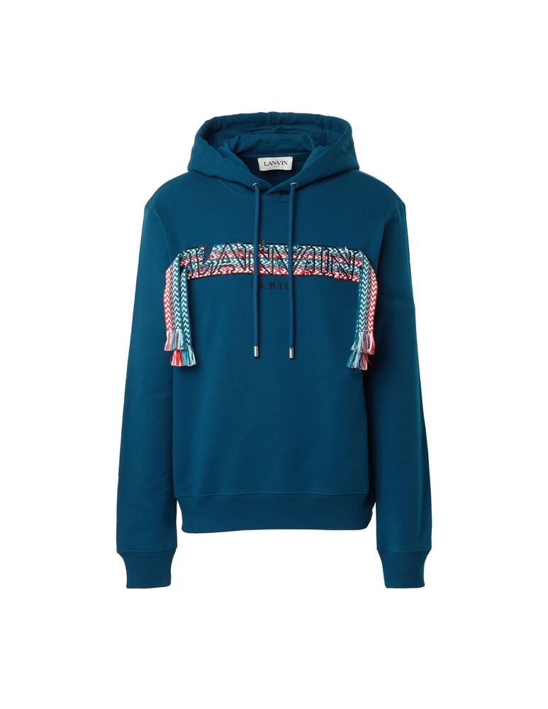 rinascente Lanvin Felpa con cappuccio ricamata curb - blu
