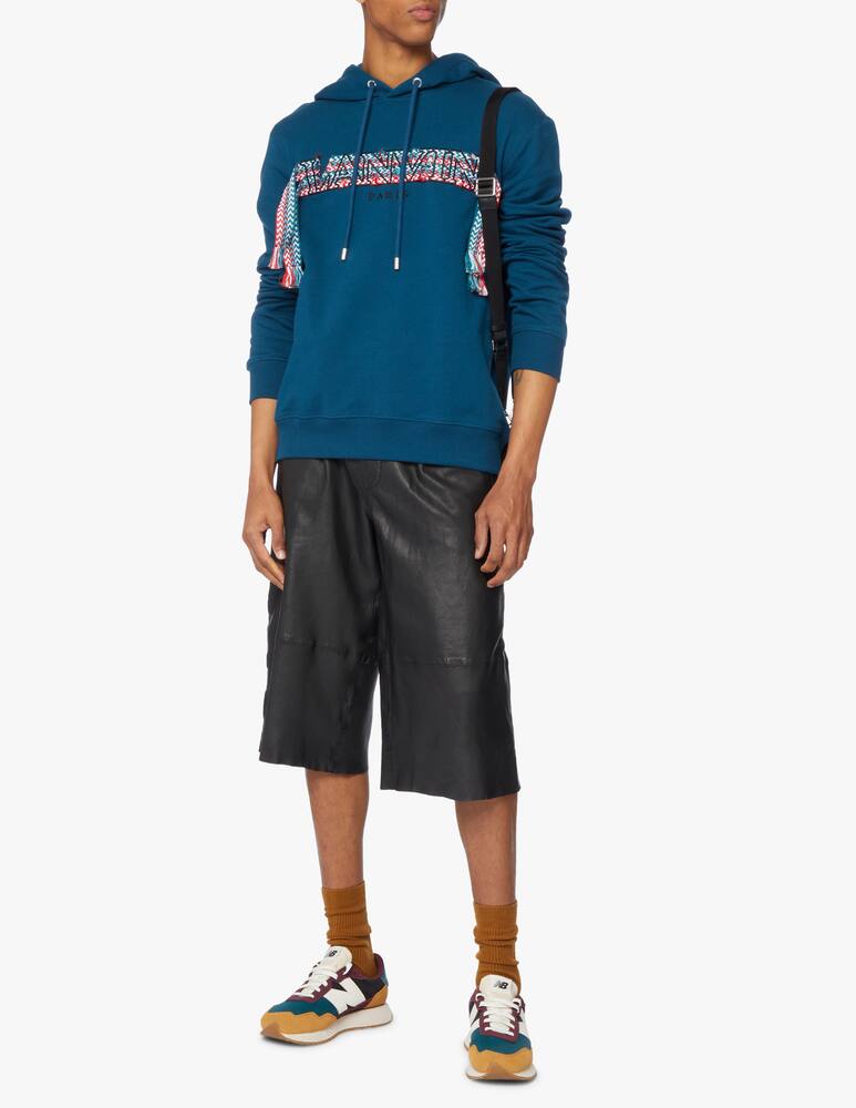 rinascente Lanvin Felpa con cappuccio ricamata curb - blu