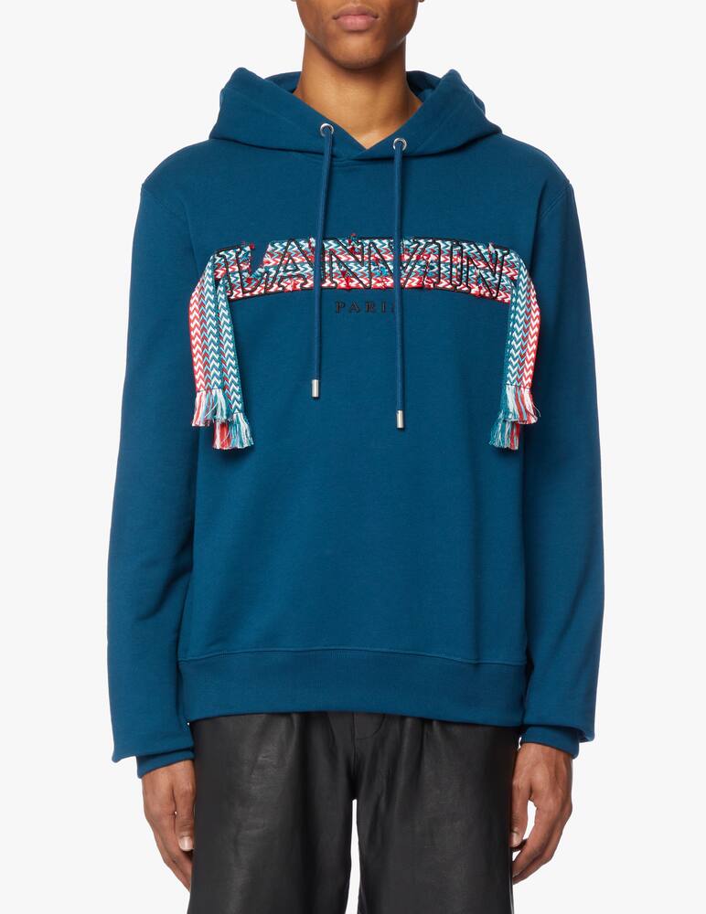 rinascente Lanvin Felpa con cappuccio ricamata curb - blu