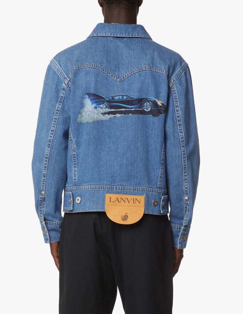 rinascente Lanvin Giacca di jeans stampata batman - azzurro