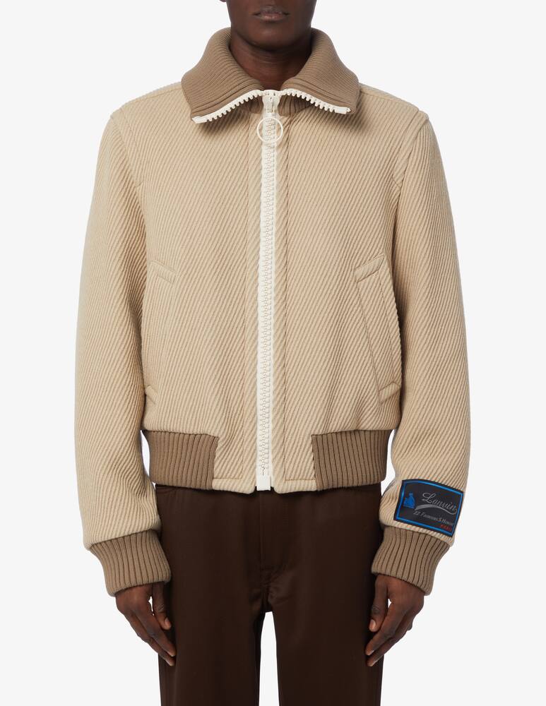 rinascente Lanvin Lanvin signature patch harrington jacket - Beige