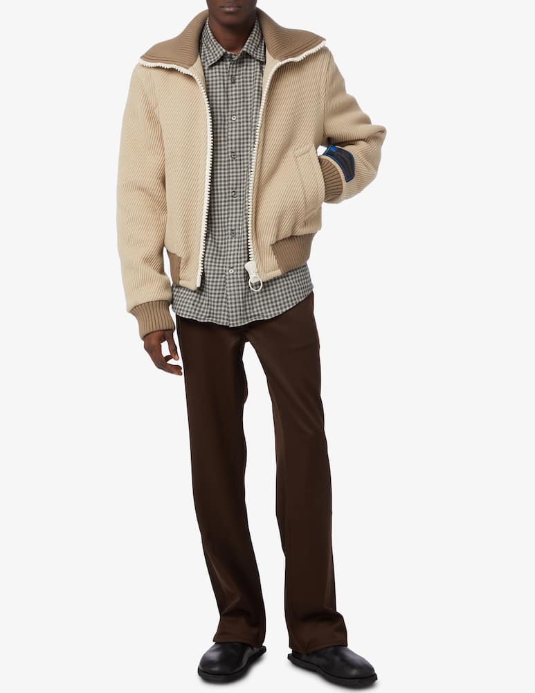 rinascente Lanvin Lanvin signature patch harrington jacket - Beige