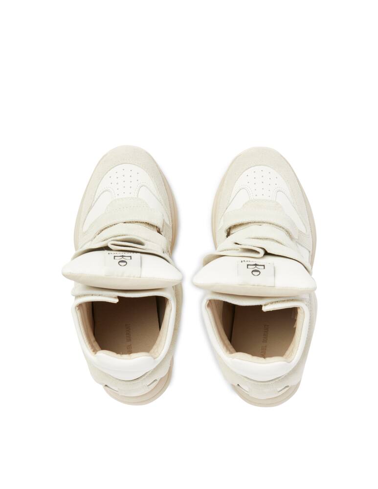 rinascente Isabel Marant Balskee high-top leather sneakers internal wedge - white