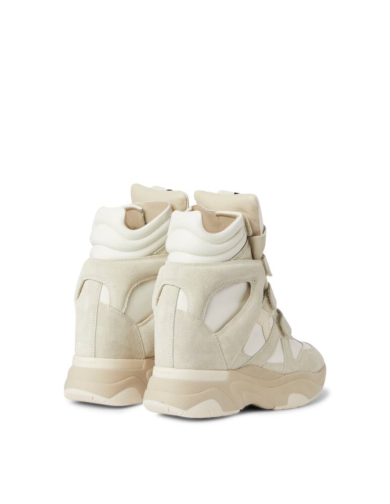 rinascente Isabel Marant Balskee high-top leather sneakers internal wedge - white
