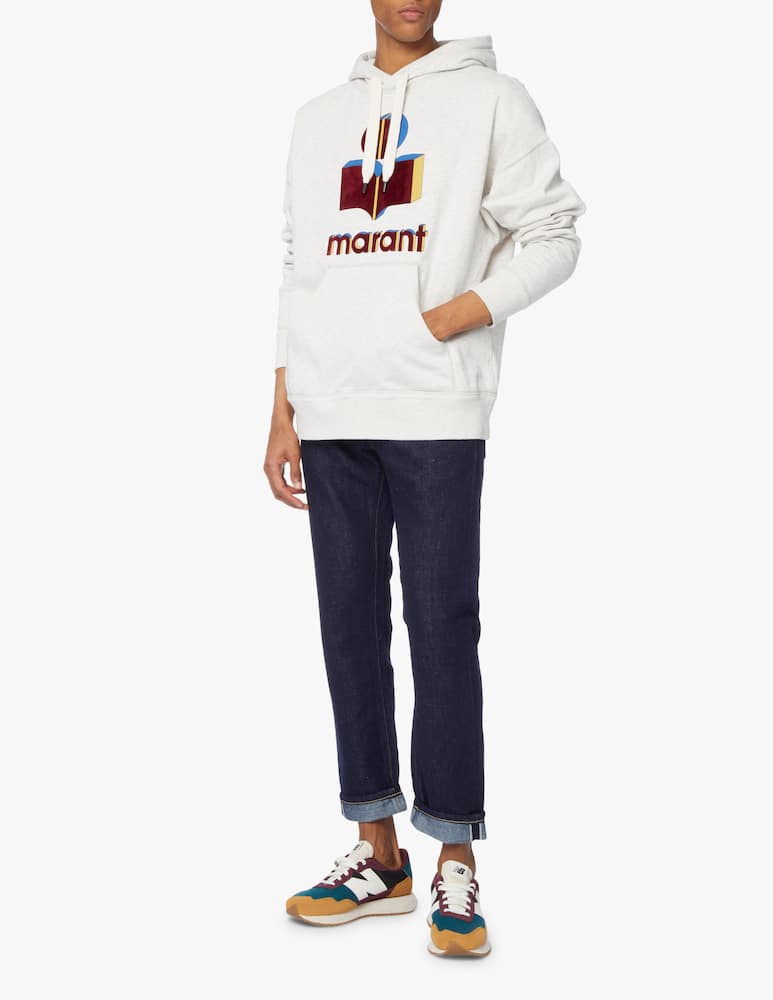 rinascente Isabel Marant Miley logo hoodie - beige