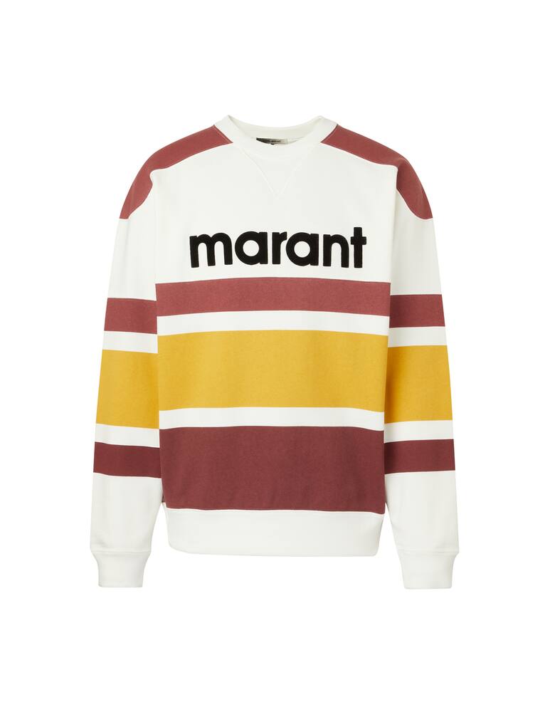 rinascente Isabel Marant Maglia girocollo meyoan a righe con logo - rosso