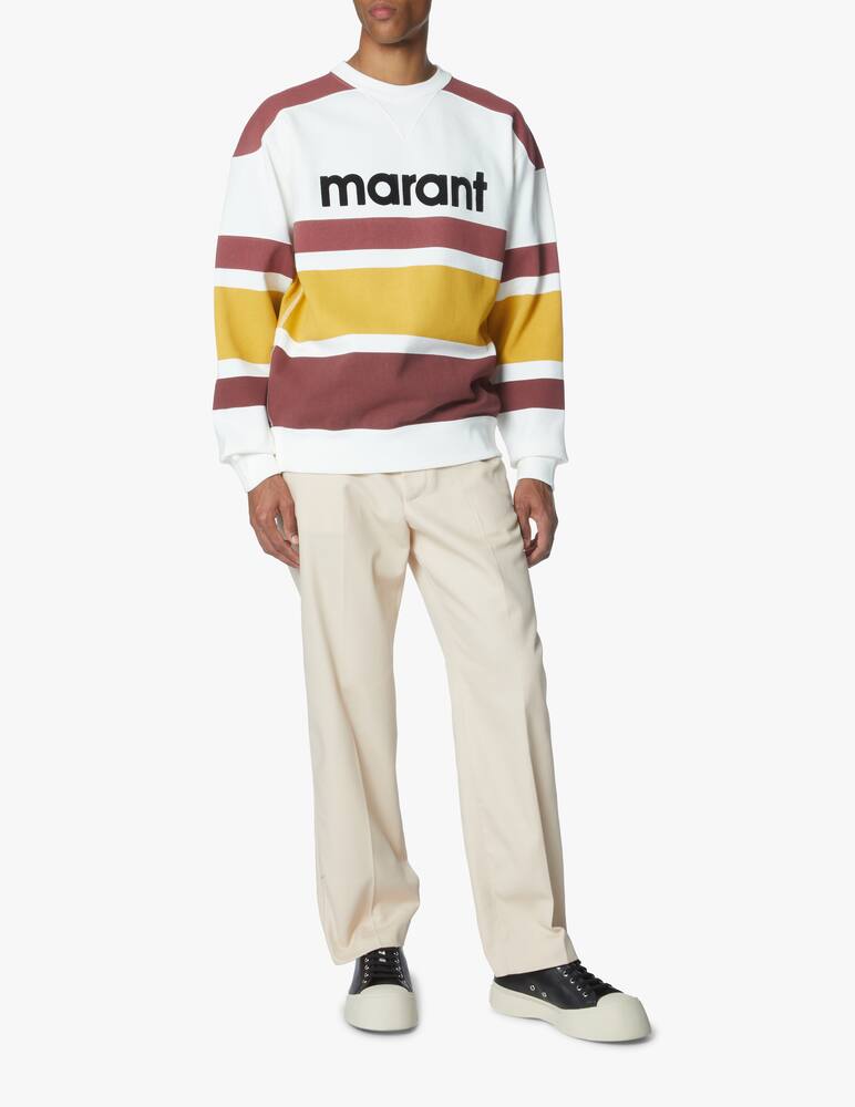 rinascente Isabel Marant Maglia girocollo meyoan a righe con logo - rosso