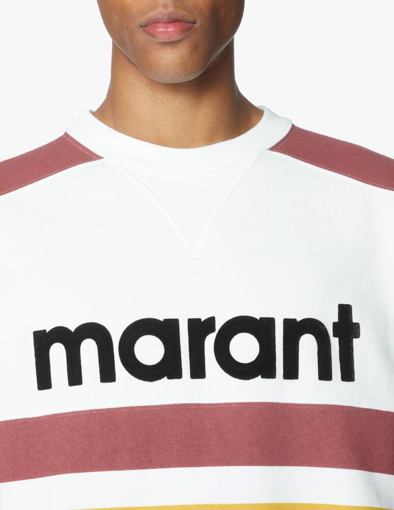 rinascente Isabel Marant Maglia girocollo meyoan a righe con logo - rosso