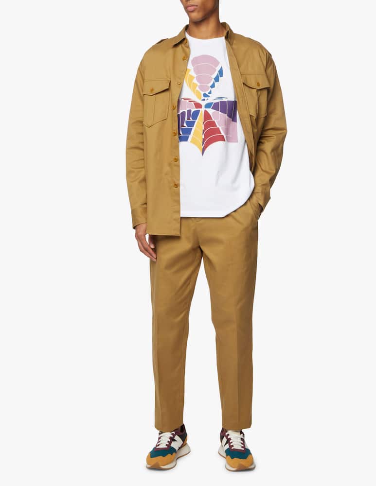 rinascente Isabel Marant Maglietta girocollo zago con logo neon - bianco