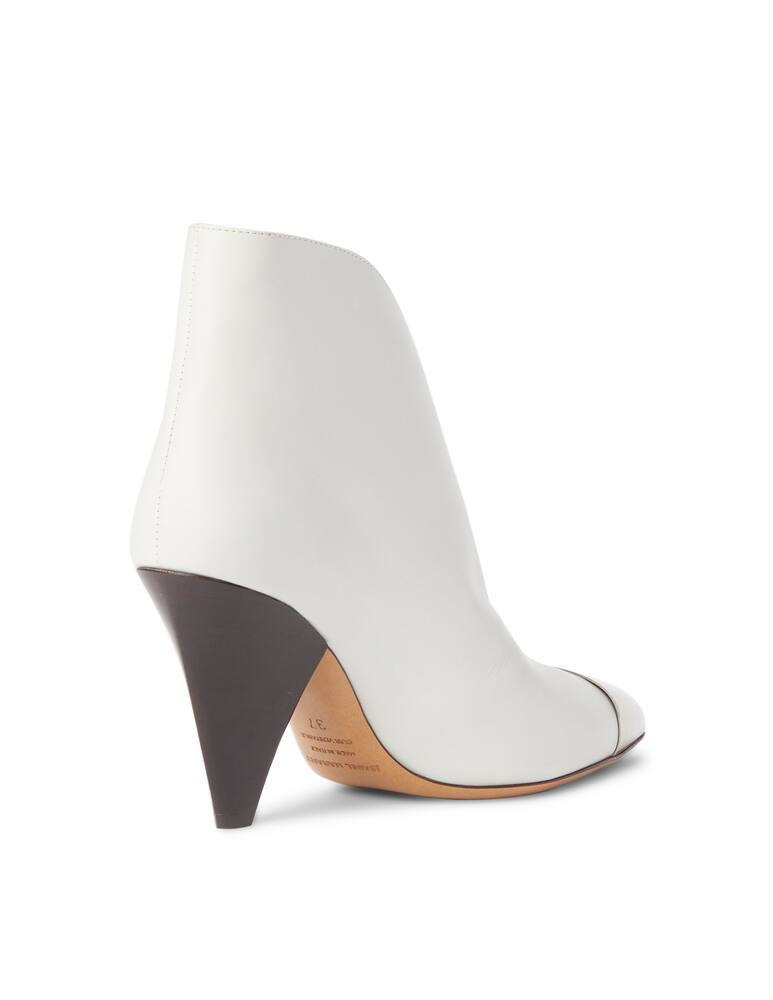 rinascente Isabel Marant Adsie leather ankle boots with metal toe - white