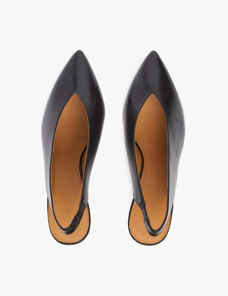 rinascente Isabel Marant Padele leather slingback shoes - black