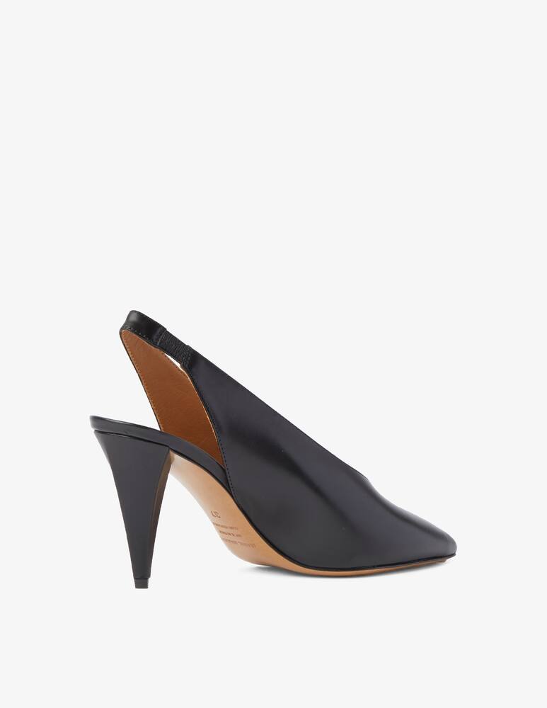 rinascente Isabel Marant Padele leather slingback shoes - black
