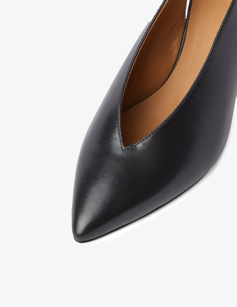 rinascente Isabel Marant Padele leather slingback shoes - black