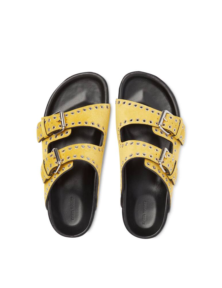 rinascente Isabel Marant Ciabatte sandalo in suede Lennyo - giallo