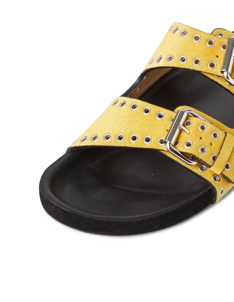 rinascente Isabel Marant Ciabatte sandalo in suede Lennyo - giallo