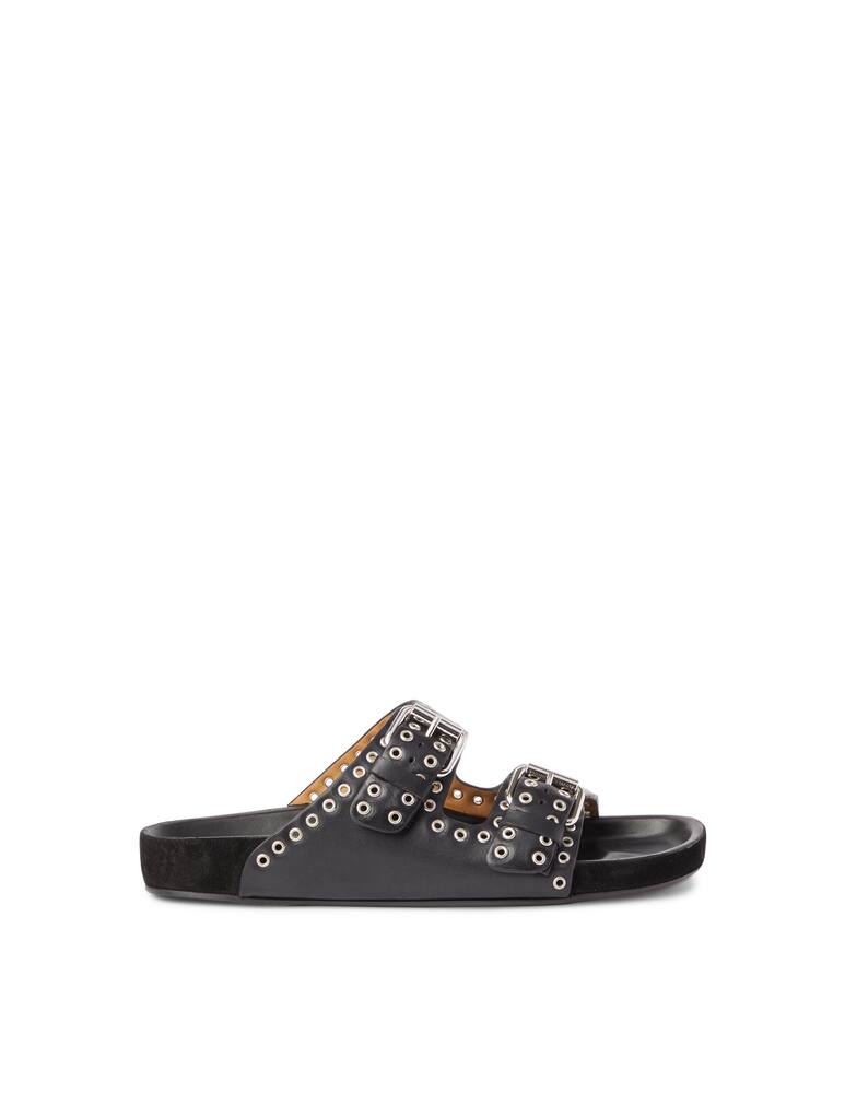Isabel Marant Lennyo leather slides sandals - black - picture 1 Isabel Marant Lennyo leather slides sandals - black - picture 1