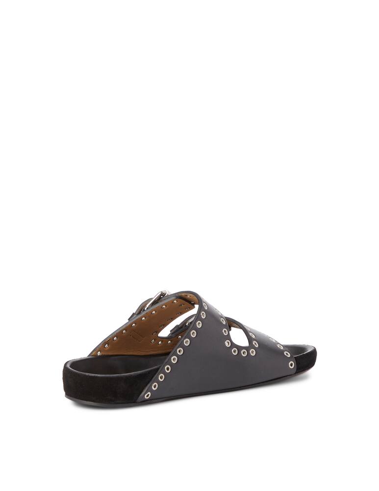 Isabel Marant Lennyo leather slides sandals - black - picture 4 Isabel Marant Lennyo leather slides sandals - black - picture 4