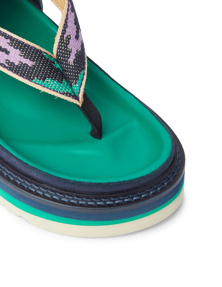 rinascente Isabel Marant Sandali bassi in pelle con nastri Edeme - blu